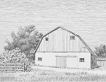 Barn and Prickly Pear, near Woodland, California