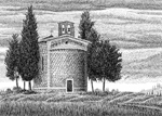 Vitaleta Chapel, Pienza, Italy