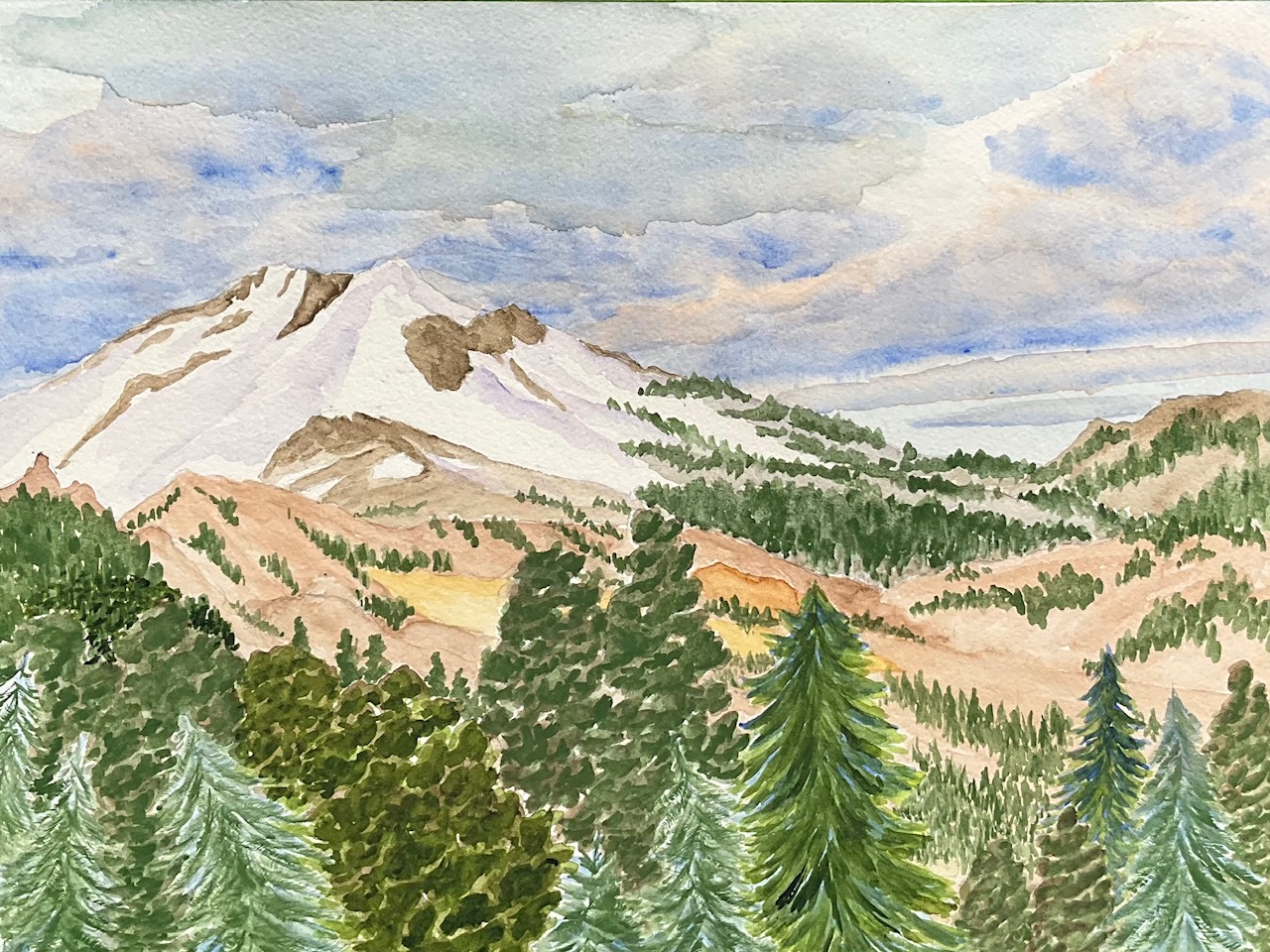 Lassen Peak from Brokeoff Trail