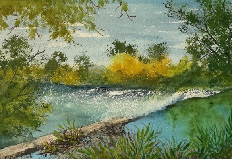 Putah Creek by Old Davis Road Trailhead, Yolo County,  California